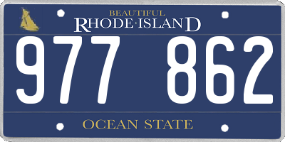 RI license plate 977862