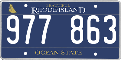 RI license plate 977863