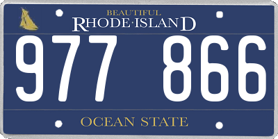 RI license plate 977866