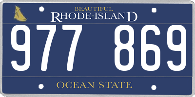 RI license plate 977869