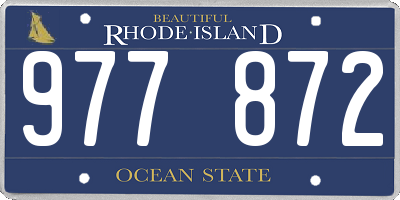 RI license plate 977872