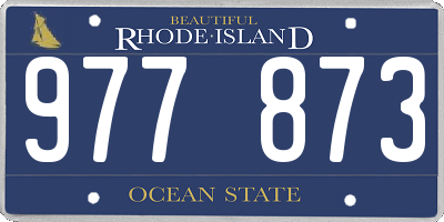 RI license plate 977873