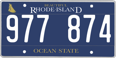 RI license plate 977874