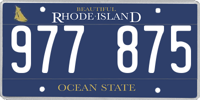 RI license plate 977875