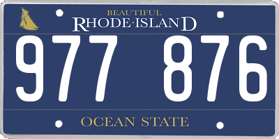 RI license plate 977876