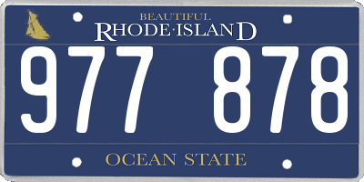 RI license plate 977878