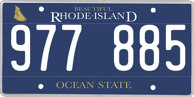 RI license plate 977885