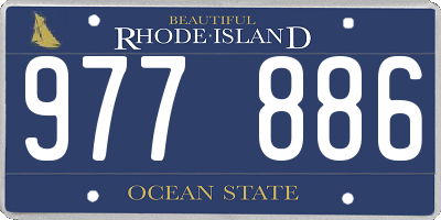RI license plate 977886