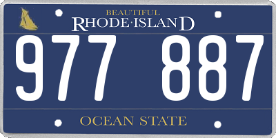 RI license plate 977887