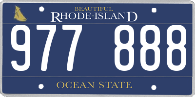 RI license plate 977888
