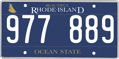 RI license plate 977889