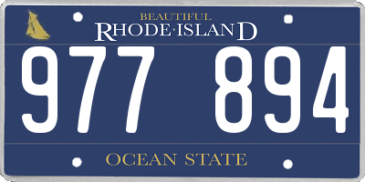RI license plate 977894