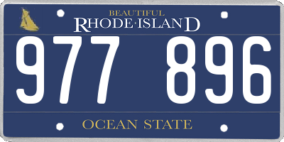 RI license plate 977896