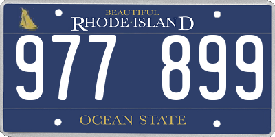 RI license plate 977899