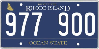 RI license plate 977900