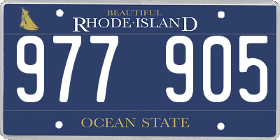 RI license plate 977905