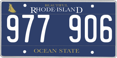 RI license plate 977906