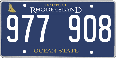 RI license plate 977908