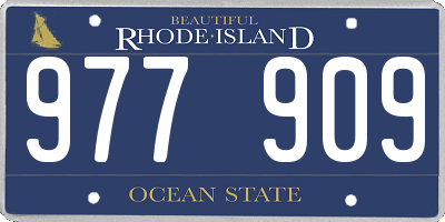 RI license plate 977909