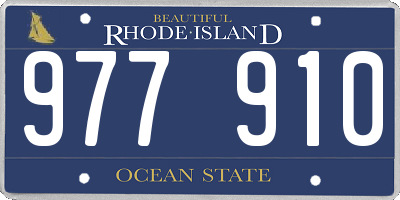 RI license plate 977910