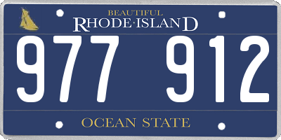 RI license plate 977912