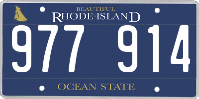 RI license plate 977914