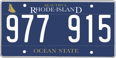 RI license plate 977915