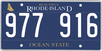 RI license plate 977916