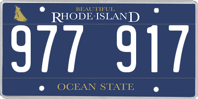 RI license plate 977917