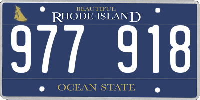 RI license plate 977918