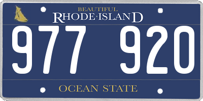 RI license plate 977920