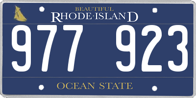 RI license plate 977923