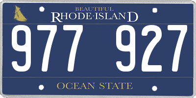 RI license plate 977927