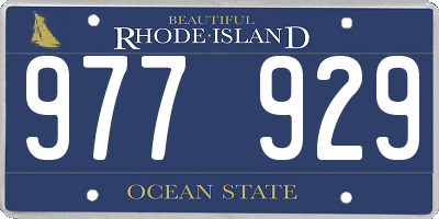 RI license plate 977929