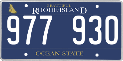 RI license plate 977930