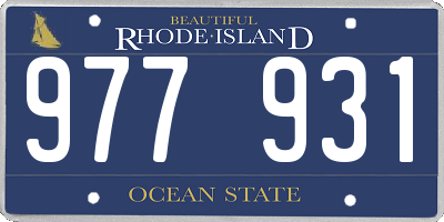 RI license plate 977931