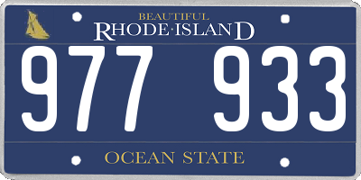 RI license plate 977933