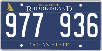 RI license plate 977936