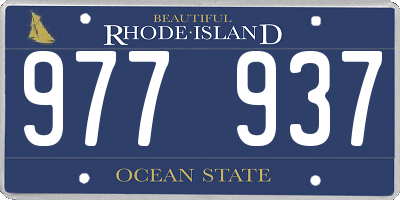 RI license plate 977937