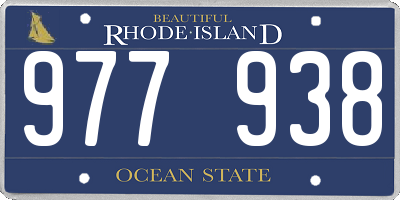RI license plate 977938