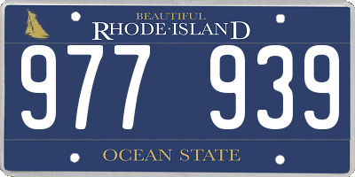 RI license plate 977939