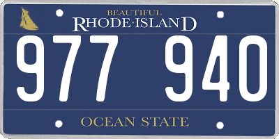 RI license plate 977940