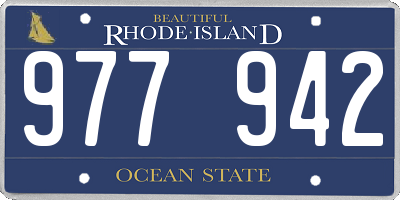 RI license plate 977942