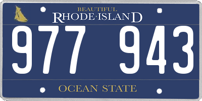 RI license plate 977943