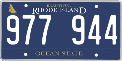 RI license plate 977944