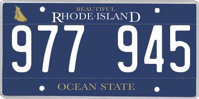 RI license plate 977945