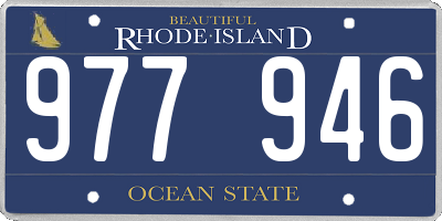 RI license plate 977946