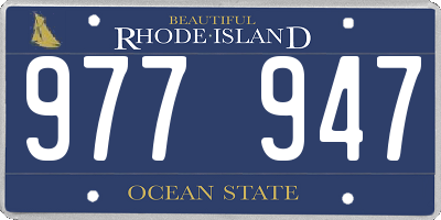 RI license plate 977947