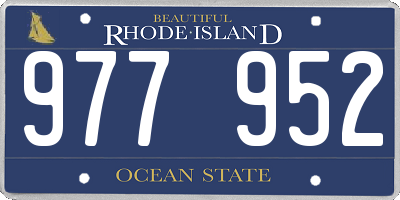 RI license plate 977952