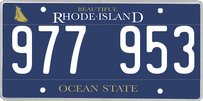 RI license plate 977953